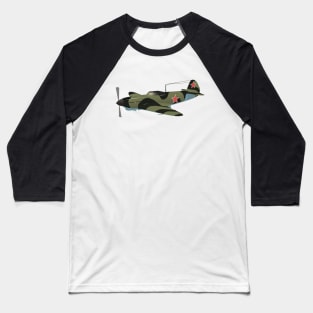 Yak-1 Soviet WW2 Fighter Aircraft Baseball T-Shirt